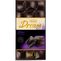 Шоколад чорний Torku Dream Bitter Çikolata 60% Какао 75 гр.