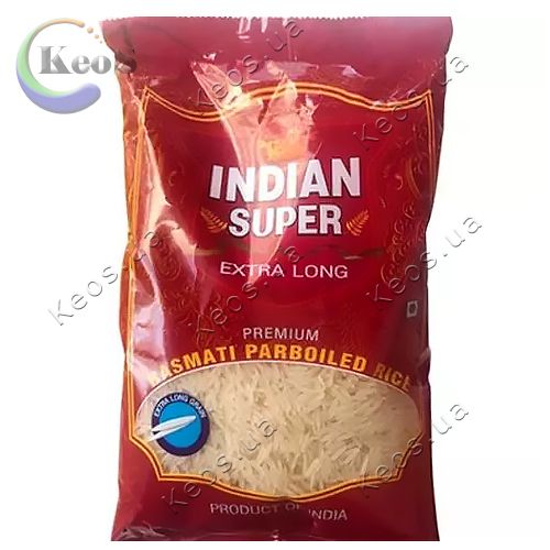 Рис Басматі Indian super extra long пропарений довгозернистий 1кг.