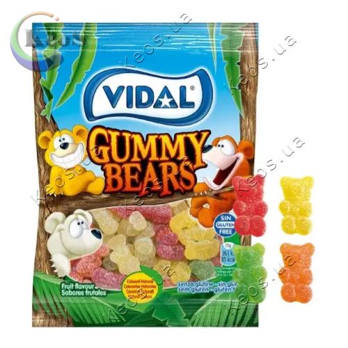 Желейні Цукерки Ведмедики Vidal Gummy Bears без глютена 90 г.