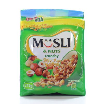 Мюслі з лісовим горіхом і кранчі Musli nuts & crunchy 375 г.