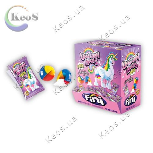 Цукерка з шипучою начинкою Fini Unicorn Balls Fizz Candies 1 шт.