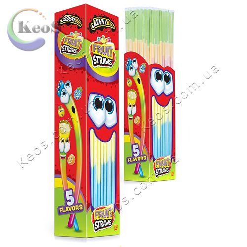 Фруктова цукрова пудра JohnyBee fruit straws з різними смаками 12 г.