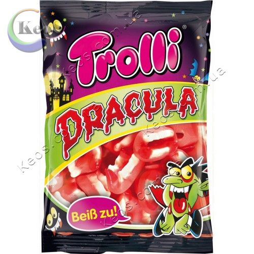 Жувальні цукерки у вигляді зубів Trolli Dracula 175 г.