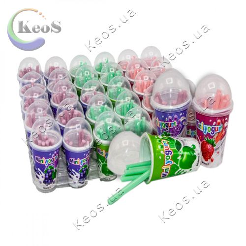 Цукерки в стіках асорті Mini yogurt 7 г.
