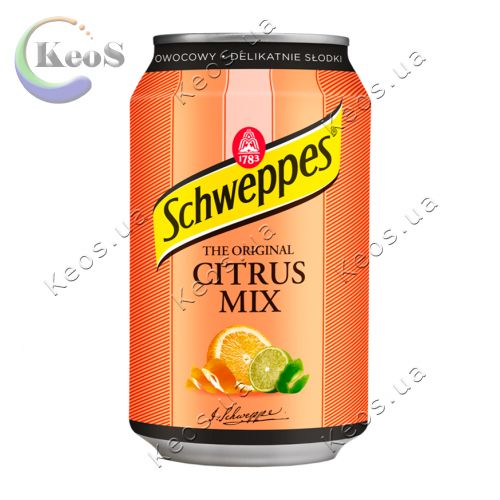Напій безалкогольний сильно газований Schweppes Citrus Mix 0,33 мл.