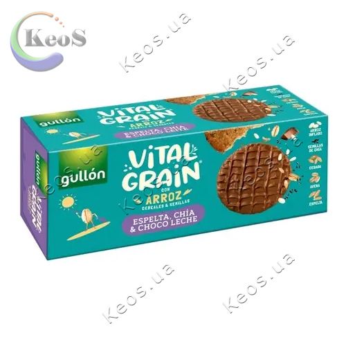 Печиво з шоколадом, спельтою та чіа GULLON Vital Grain  310 г.