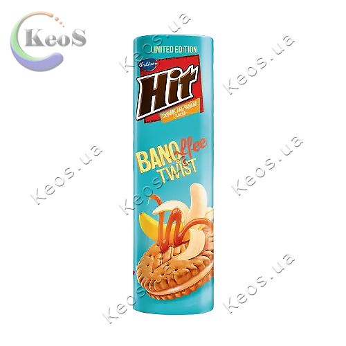 Печиво Hit зі смаком карамелі та банану 220 г.