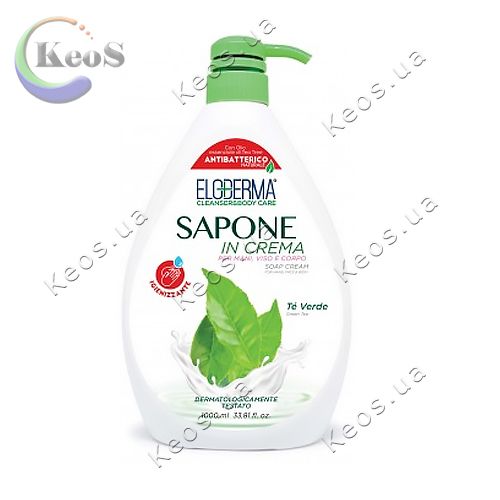 Рідке антибактеріальне крем-мило Eloderma Green Tea дозатор 1 л.