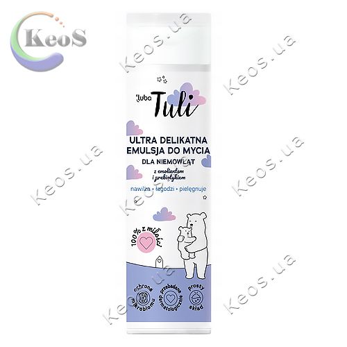 Емульсія для миття немовлят Luba Tuli з емолентами та пребіотиками 250 мл