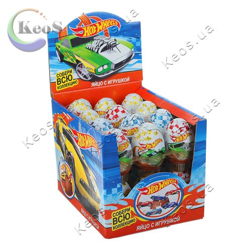 Шоколадне яйце з сюрпризом Hot Wheels 1 шт.