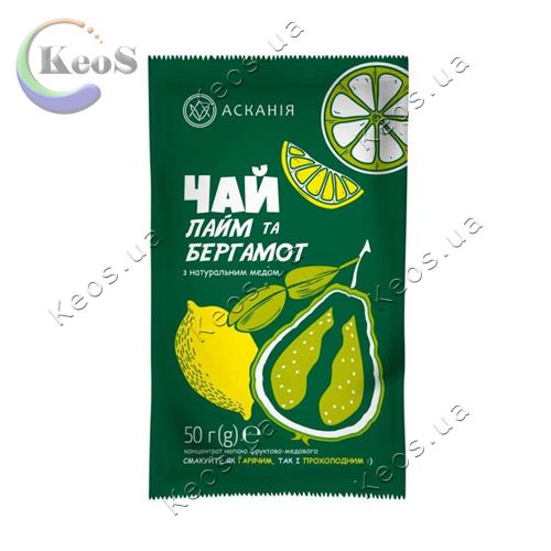 Чай фруктово-медовий Лайм та Бергамот Асканія 50 г.