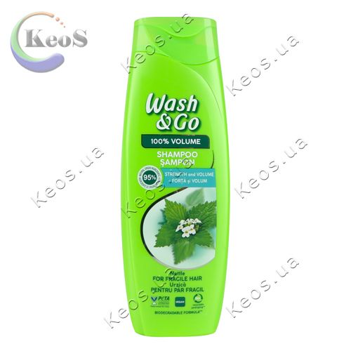 Шампунь Wash&Go з екстрактом кропиви для ламкого волосся 360 мл