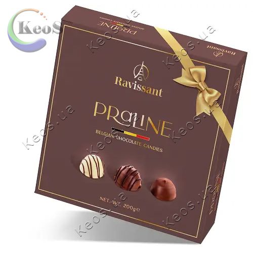 Цукерки шоколадні зі смаком PRALINE Ravissant 200 г