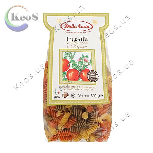 Макарони Dalla Costa Fusilli з томатами і базиліком 500 г.