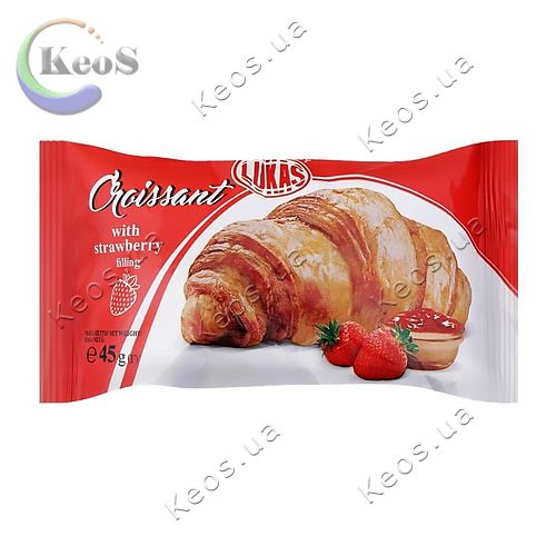 Круасан з полуничним джемом Lukas 45 г.