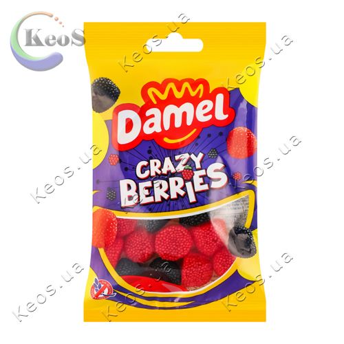 Жувальні цукерки у вигляді малини Damel Berries 80 г.