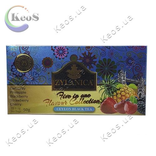 Чай чорний пакетований Zylanica 5 смаків 2 г х 25 шт