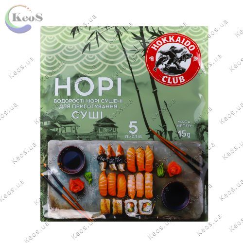 Водорості для суші Норі Hokkaido Club 5 листів 15 г.