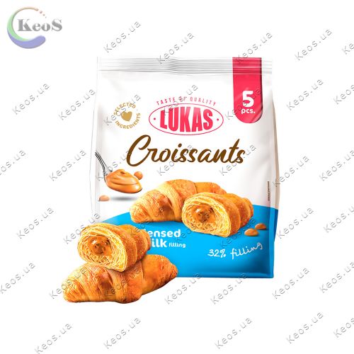 Круасани зі згущеним молоком Lukas 225 г