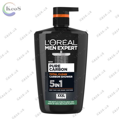 Чоловічий гель для душу 5 в 1 Loreal Men Expert Total Clean Shower 1 л.