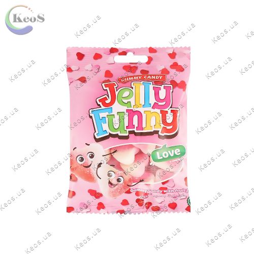 Цукерки жувальні Jelly Funny Мармелад Love жувальний 80 г