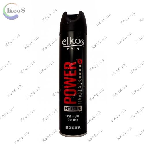 Лак для волосся Elkos power 5 фіксація Pantenol 300 мл.