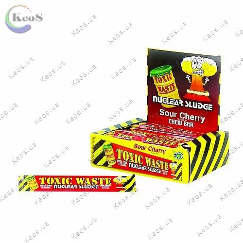 Жувальна цукерка Toxic Waste Sour Cherry Chew Nuclear Sludge 20 г.