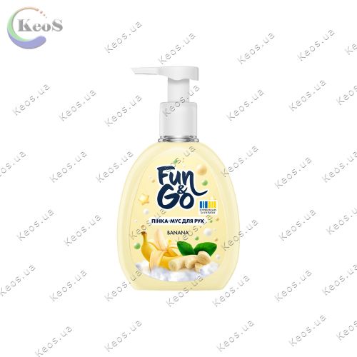 Рідке мило пінка-мус для рук Fun&Go Banana 300 мл