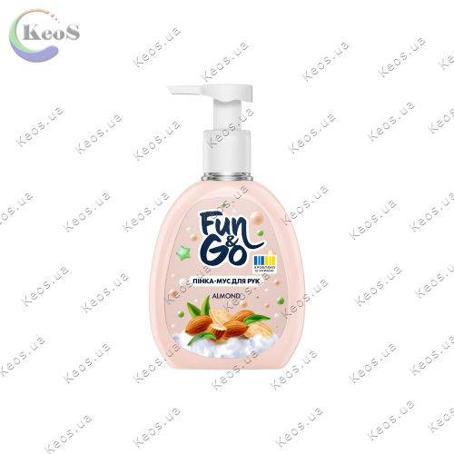 Рідке мило пінка-мус для рук Fun&Go Almond 300 мл
