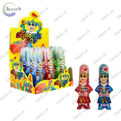 Льодяники Johny Bee Mr Squeezy Pop 56 г.