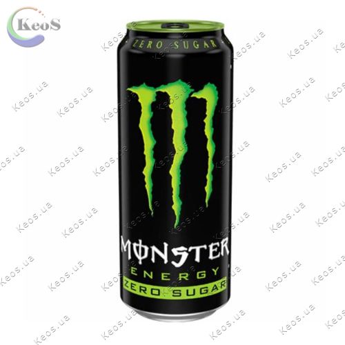 Газований енергетичний напій Monster Energy Zero Sugar Green 500 мл.
