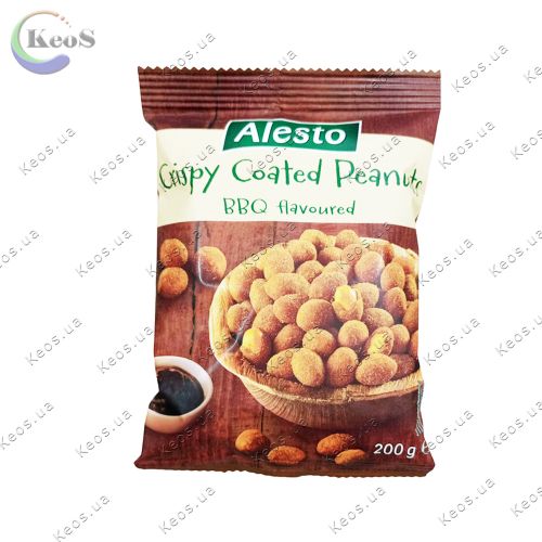 Горішки арахіс смажений зі смаком барбекю Alesto Crispy Coated Peanuts BBQ flavoured 200 г.