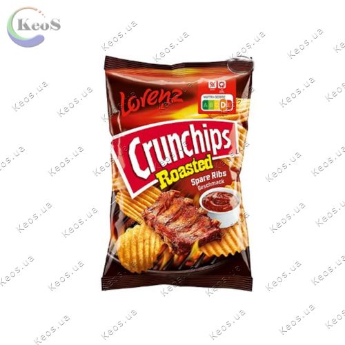 Чіпси картопляні за смаком смажених реберець pieczone żeberka Сrunchips Lorenz 110 г.