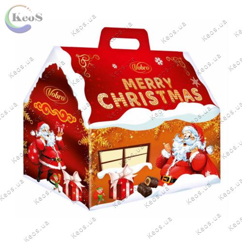 Цукерки новорічні Chocolate candies CHRISTMAS HOUSE 200 г.