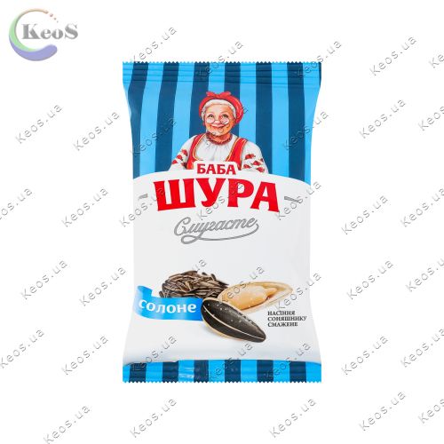 Насіння соняшника смугасте смажене солоне Баба Шура 100 г.