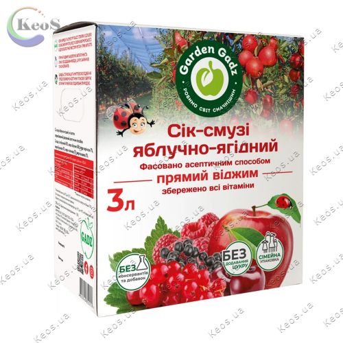 Сік-смузі Garden Gadz Яблучно-ягідний з м’якоттю 3 л