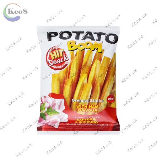 Палички зі смаком картоплі та шинки Potato boom 25 г.