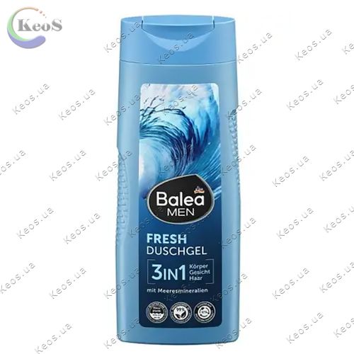 Гель для душу чол. Balea Fresh свіжість з морськими мінералами 3в1 300 мл.