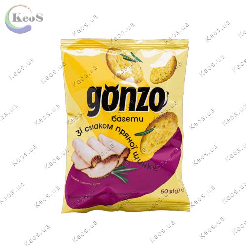 Багети Gonzo зі смаком пряної шинки 50 г.