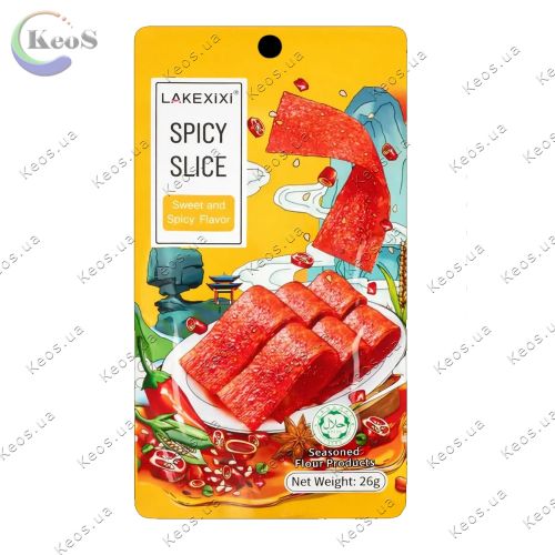 Снек Латяо Lakexixi Spicy Slice солодко-гострий 26 г