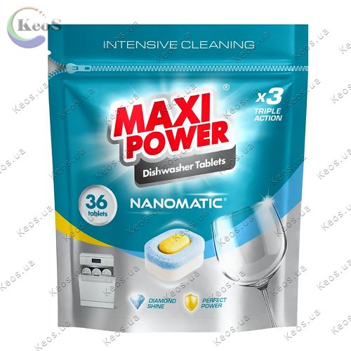 Таблетки для посудомийних машин Maxi Power Nanomatic 36 шт
