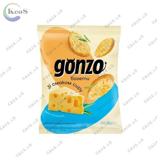 Багети пшеничні Gonzo зі смаком сиру 50 г.