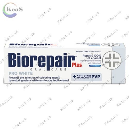 Зубна паста професійне відбілювання BioRepair Plus Pro White 75 мл