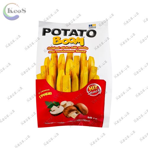 Палички зі смаком картоплі та грибів Potato boom 25 г.