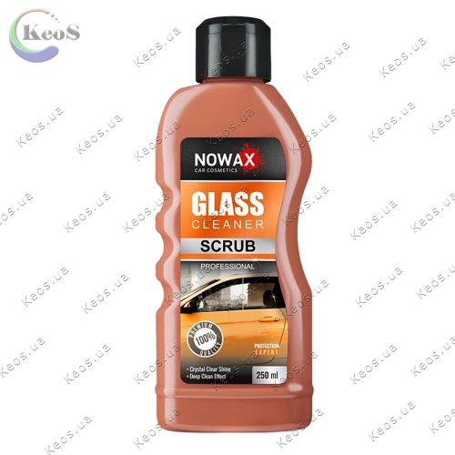 Абразивний очисник для скляних поверхонь Nowax Glass Cleaner Scrub від водного каменя (вапняного нальоту) 250 мл