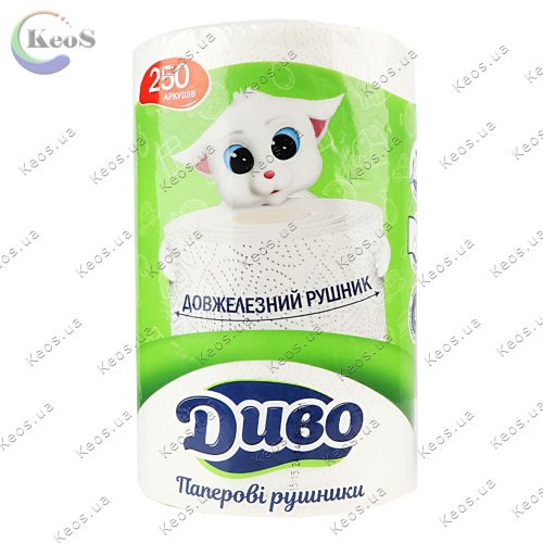 Паперові рушники Диво 2 шари 1 рулон