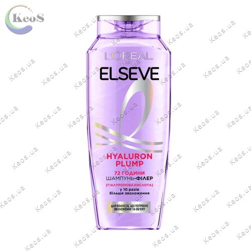 Шампунь-філер L`Oreal Paris Elseve Hyaluron Plump для волосся, яке потребує зволоження та об'єму 400 мл