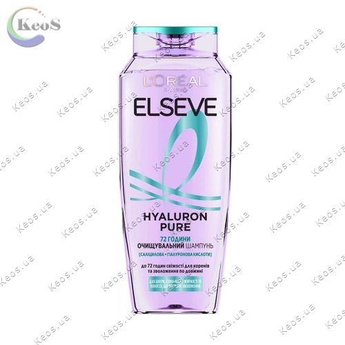 Шампунь очищувальний L'Oreal Paris Elseve Hyaluron Pure для Жирного типу волосся 400 мл