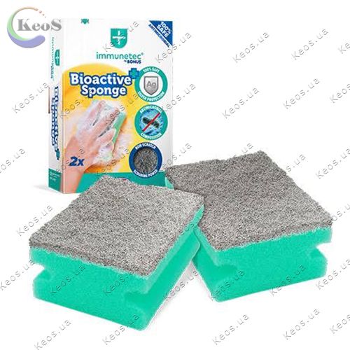 Губка Біоактивна антимікробна з іонами срібла BONUS BIO Sponge 2 шт.