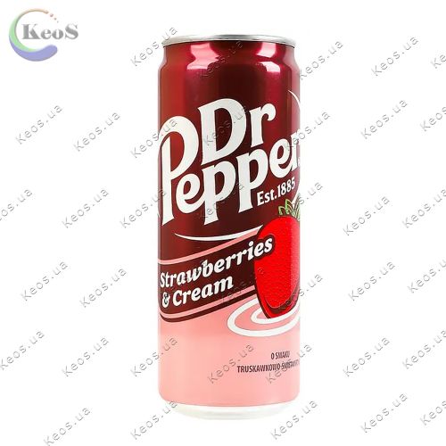 Напій газований Dr. Pepper полуниця із вершками 330 мл